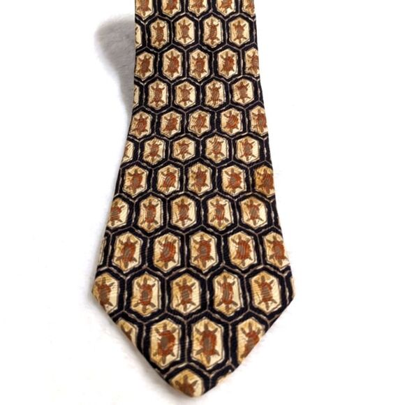 Vintage Men's 100% Silk Tie Abstract Print - By KASPER - Picture 8 of 15